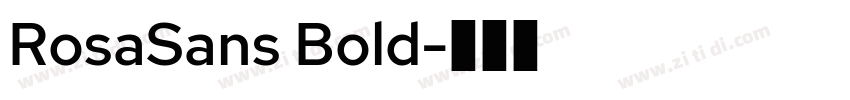 RosaSans Bold字体转换